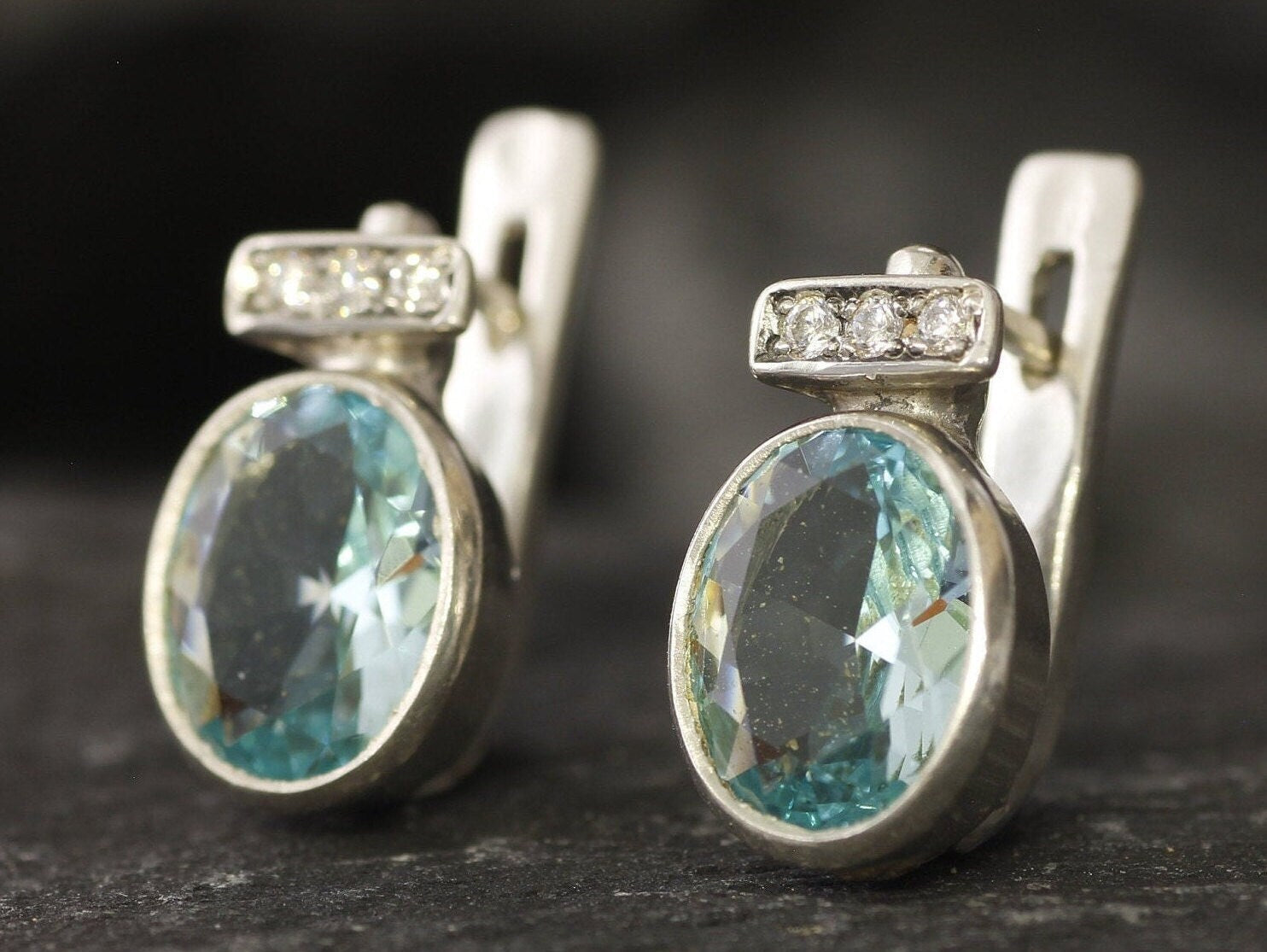 Aquamarine earrings outlet for sale