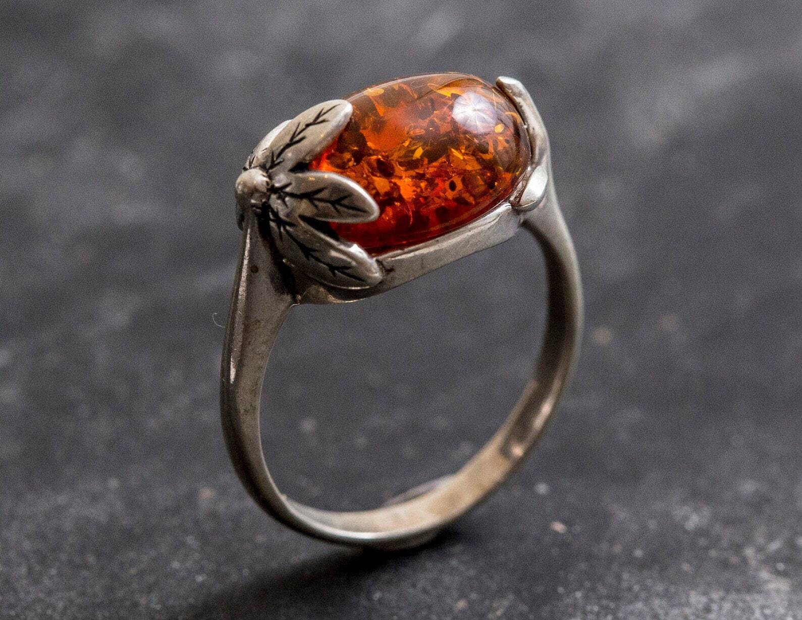 Amber ring store vintage