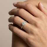 1 Carat Pavé Diamond Ring - Solid White Gold Ring - Diamond Engagement Ring