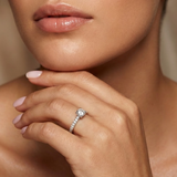 1 Carat Pavé Diamond Ring - Solid White Gold Ring - Diamond Engagement Ring