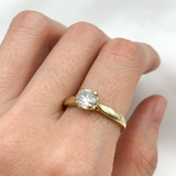 CERTIFIED 1 Carat Diamond Ring - Solid 14k Gold Ring - Real Diamond Engagement Ring