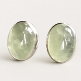 Prehnite Earrings - Statement Prehnite Earrings - Heavy Prehnite Earrings