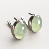 Prehnite Earrings - Statement Prehnite Earrings - Heavy Prehnite Earrings