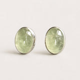 Prehnite Earrings - Statement Prehnite Earrings - Heavy Prehnite Earrings