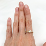 Certified Genuine Diamond Ring - Natural Diamond Engagement Ring - Real Solid 14k Gold Ring