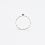 Dainty Sapphire Ring -  Genuine Sapphire Ring - Solid White Gold Ring