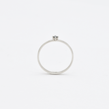 Blue Diamond Ring - Dainty Blue Diamond Ring - Real 14k White Gold Ring