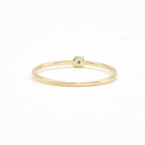Blue Sapphire Ring - Solid 14k Yellow Gold Ring - Dainty Sapphire Ring