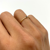 Blue Sapphire Ring - Solid 14k Yellow Gold Ring - Dainty Sapphire Ring