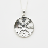 Sun and Moon Pendant - Silver Sun and Crescent Moon Necklace - Celestial Necklace