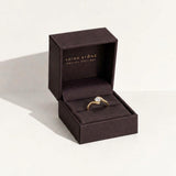 14K Gold Natural Diamond Engagement Ring - 0.25 Carat Certified Diamond Ring - Dainty Swirl Promise Ring