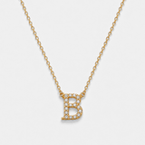 14K Solid Gold Diamond Letter Necklace - Personalized Pavé Diamond Initial Necklace - Custom Multi-Letter Charm Necklace