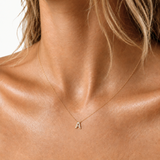 14K Solid Gold Diamond Letter Necklace - Personalized Pavé Diamond Initial Necklace - Custom Multi-Letter Charm Necklace