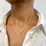 Diamond White Gold Necklace - Certified Diamond Necklace - Solid Gold Necklace