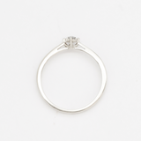 Certified Real Diamond Ring - Solid 14K White Gold Diamond Ring - Dainty Brilliant Engagement Ring