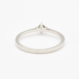 Certified Real Diamond Ring - Solid 14K White Gold Diamond Ring - Dainty Brilliant Engagement Ring