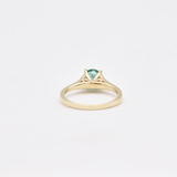 Certified Emerald Gold Ring - Genuine Emerald Ring - 1 Carat Solitaire Ring