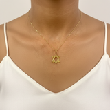 Star of David Necklace - Gold Jewish Star - Gold Hebrew Necklace