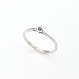 Genuine Blue Diamond Ring - Dainty Diamond Ring - 18k White Gold Ring