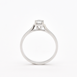 Certified Diamond Ring - Solid White Gold Ring - Diamond Engagement Ring