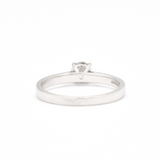 Certified Diamond Ring - Solid White Gold Ring - Diamond Engagement Ring