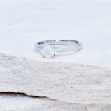 Certified Opal Ring - 18k Solid Gold Ring - Genuine Opal Ring