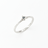 Genuine Blue Diamond Ring - Dainty Diamond Ring - 18k White Gold Ring