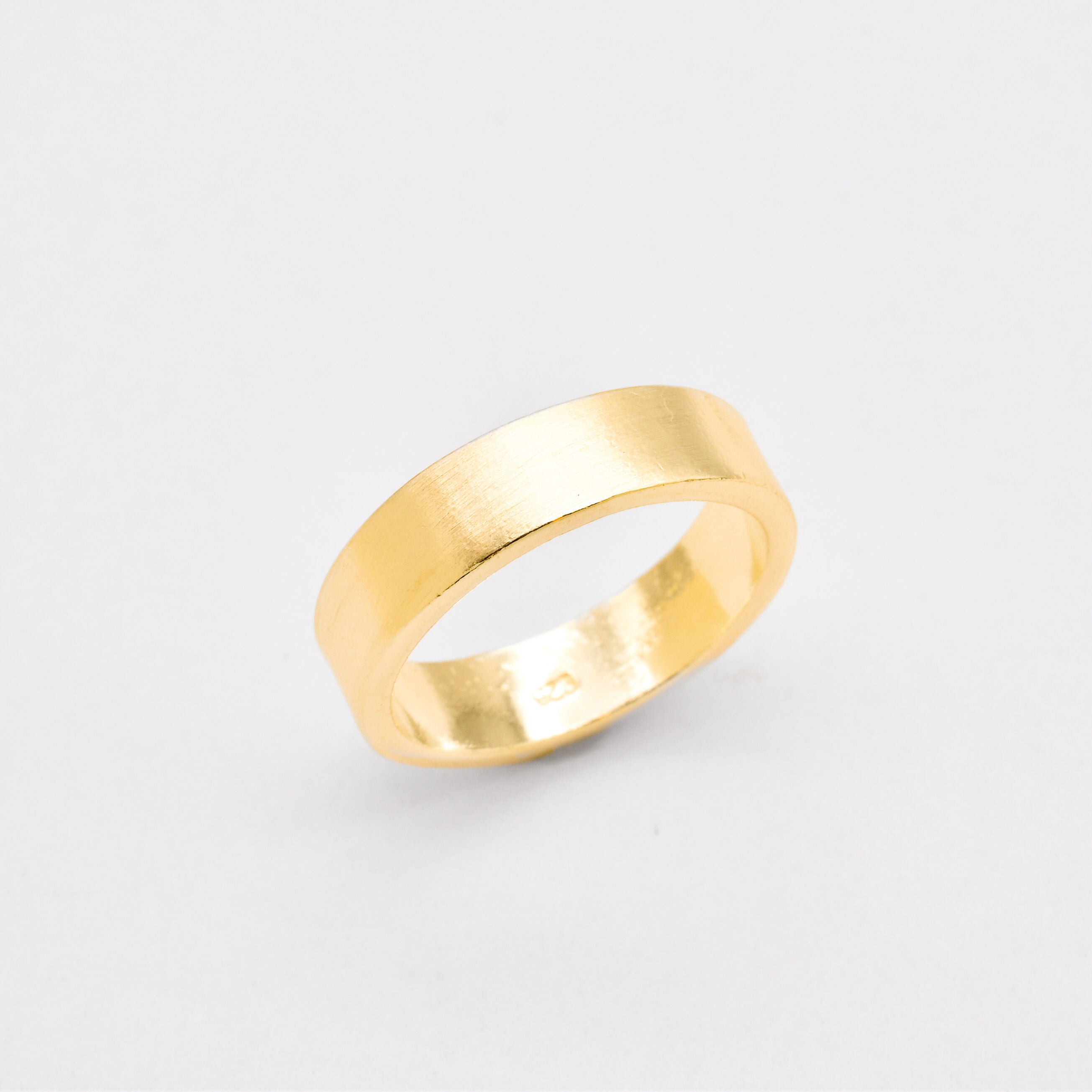 Wide Gold Band, Thick Gold Ring, Gold Wedding Ring