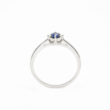 Genuine Sapphire Ring - Solid 18k Gold Ring - Sapphire Solitaire Ring