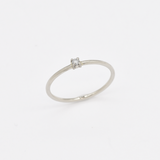 Real Diamond Ring - Solid 14k White Gold Ring  - Diamond Promise Ring