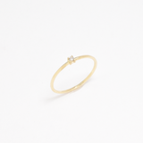 Certified Natural Diamond Ring - Solid 14k Gold Ring - Real Dainty Diamond Ring
