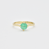 Genuine Emerald Ring - Certified Real Emerald Ring - Gold Emerald Ring