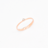 CERTIFIED Real Diamond Ring - Solid 14k Rose Gold Ring - Genuine Diamond Engagement Ring