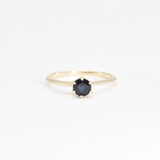 CERTIFIED Real Sapphire Ring - Solid 14k Gold Ring - Genuine Sapphire Engagement Ring