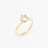 CERTIFIED 1 Carat Diamond Ring - Genuine Diamond Engagement Ring - Real 14k Solid Gold Ring