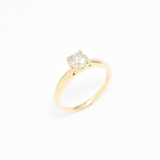 CERTIFIED 1 Carat Diamond Ring - Solid 14k Gold Ring - Real Diamond Engagement Ring