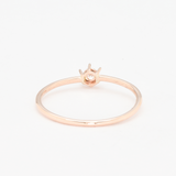 Dainty Diamond Rose Gold Ring - Certified Real Diamond Ring - Solid 14k Rose Gold Diamond Ring