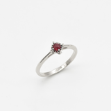 Real Ruby Ring - 18k White Gold Ring - Ruby Engagement Ring