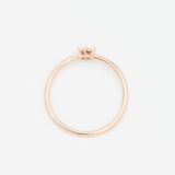 Dainty Diamond Rose Gold Ring - Certified Real Diamond Ring - Solid 14k Rose Gold Diamond Ring