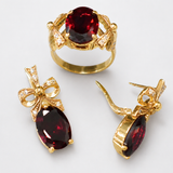 Gold Ruby Ring - Ribbon Ring, Statement Ruby Ring, July Birthstone Ring