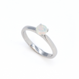 Certified Opal Ring - 18k Solid Gold Ring - Genuine Opal Ring