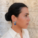 Kyanite Earrings - Aquamarine Earrings - Blue Statement Earrings