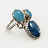 Kyanite Ring - Blue Aquamarine Ring - Large Statement Ring