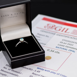 Certified Opal Ring - 18k Solid Gold Ring - Genuine Opal Ring