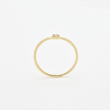 Square Diamond Gold Ring - Minimalist Solid Gold Ring - Solid 14k Gold Ring