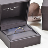 Square Diamond Gold Ring - Minimalist Solid Gold Ring - Solid 14k Gold Ring