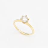 CERTIFIED 1 Carat Diamond Ring - Genuine Diamond Engagement Ring - Real 14k Solid Gold Ring
