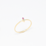 Certified Diamond Ring - Solid 14k Gold Ring - Real Ruby Ring