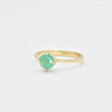 Genuine Emerald Ring - Certified Real Emerald Ring - Gold Emerald Ring