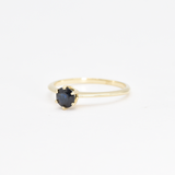 CERTIFIED Real Sapphire Ring - Solid 14k Gold Ring - Genuine Sapphire Engagement Ring